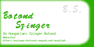 botond szinger business card